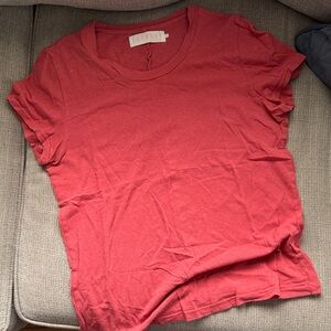 LACAUSA Red Short Sleeve Tee